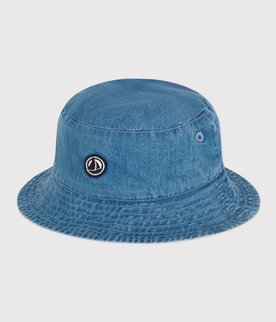 CHILDRENS' BLUE DENIM BUCKET HAT