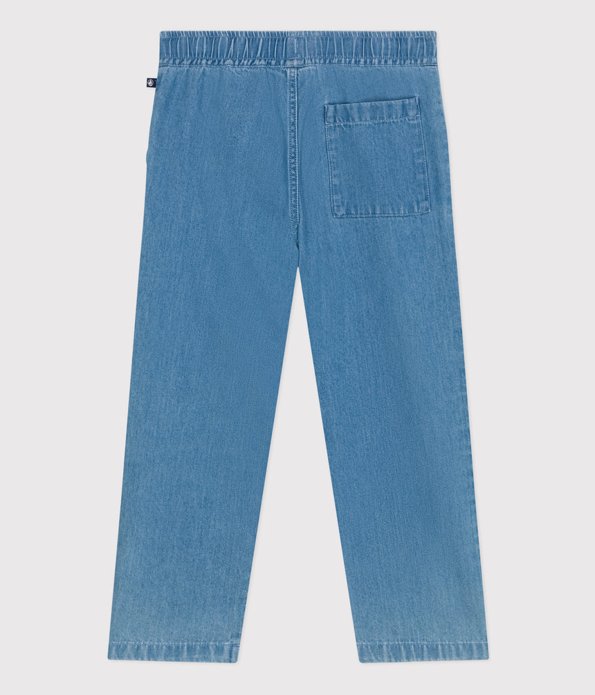 BOYS' STRAIGHT LIGHT DENIM TROUSERS