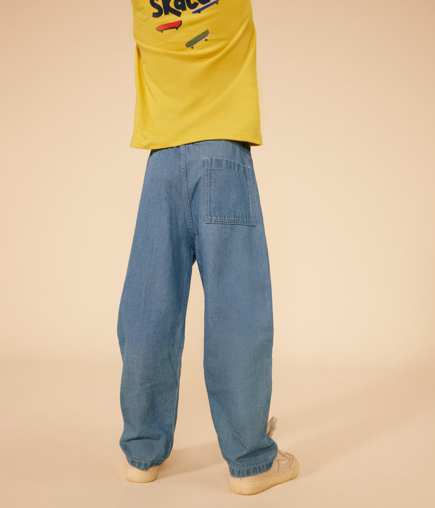 BOYS' STRAIGHT LIGHT DENIM TROUSERS