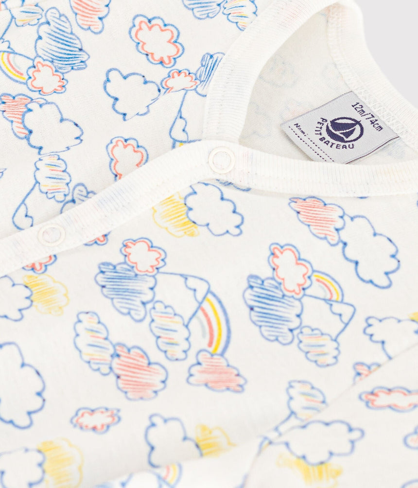 BABIES' COTTON RAINBOW PRINT PLAYSUIT