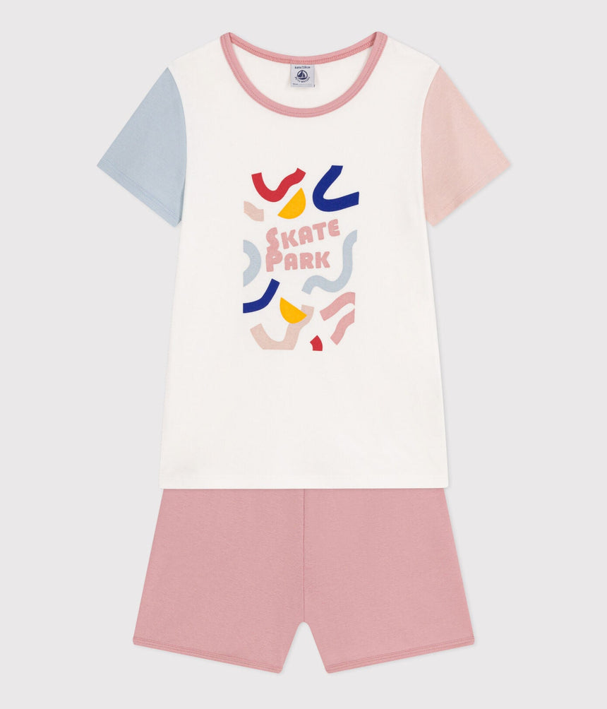 CHILDREN'S PLAIN SHORT COTTON PYJAMAS