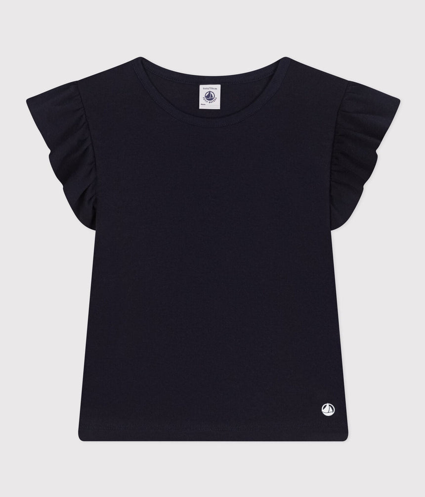 GIRLS' PLAIN COTTON T-SHIRT