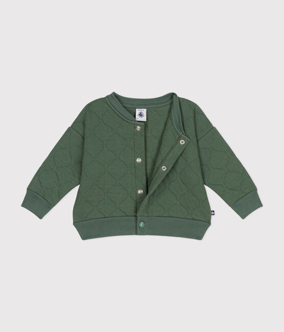 BABIES' QUILTED TUBE KNIT BASEBALL JACKET
