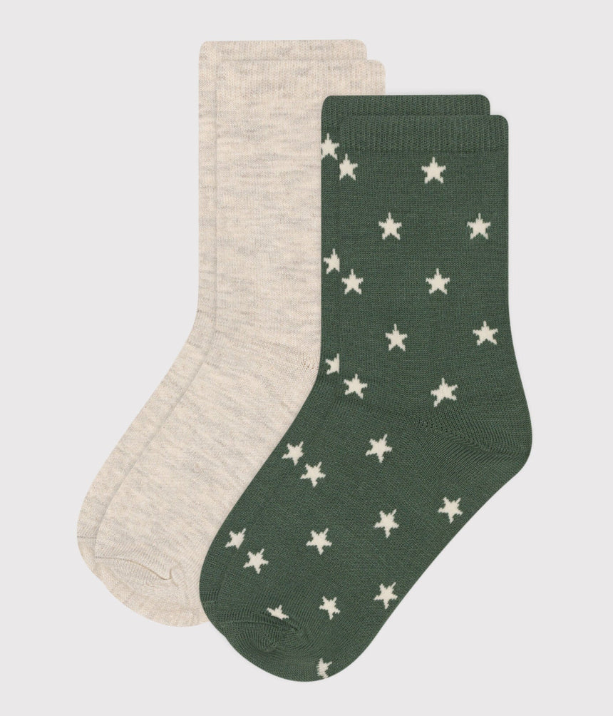 CHILDREN'S STAR COTTON SOCKS -2- PACK