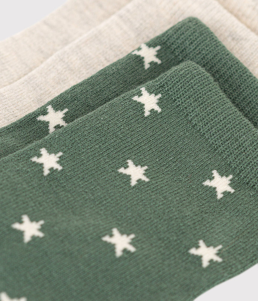 CHILDREN'S STAR COTTON SOCKS -2- PACK