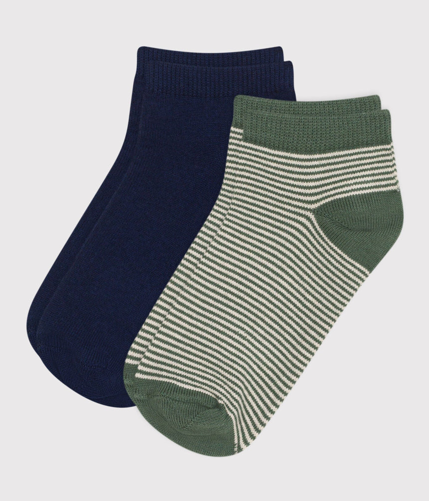 CHILDREN'S PINSTRIPED SOCKS -2-PACK