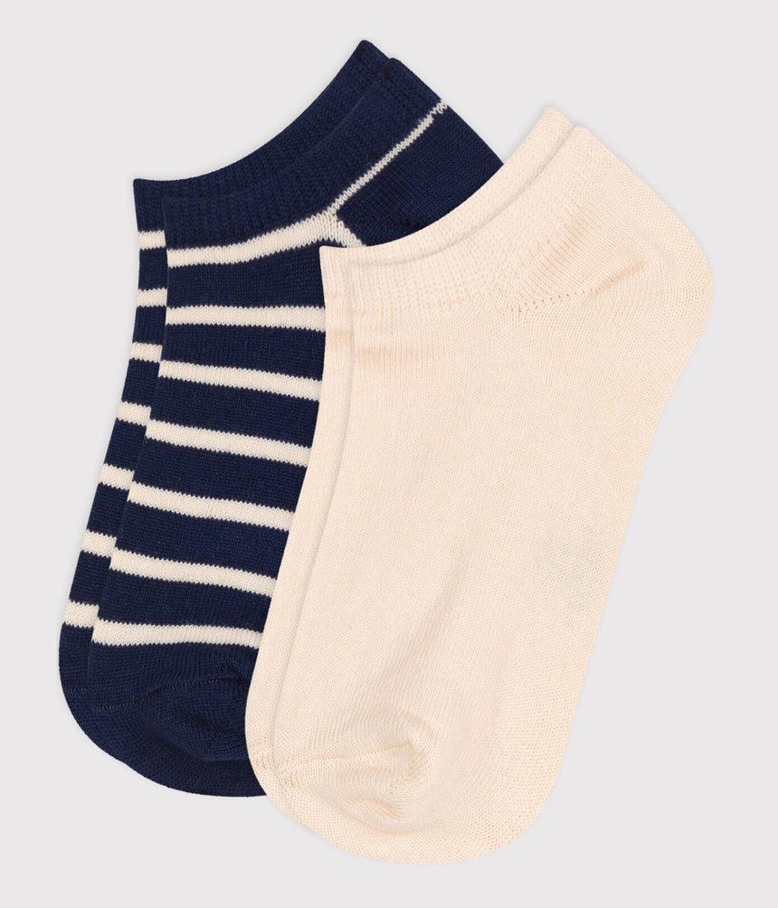 CHILDREN'S STRIPY COTTON SOCKS - 2-PACK