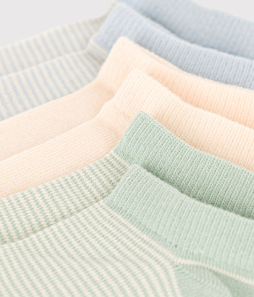 CHILDREN'S PINSTRIPED SOCKS - 3-PACK