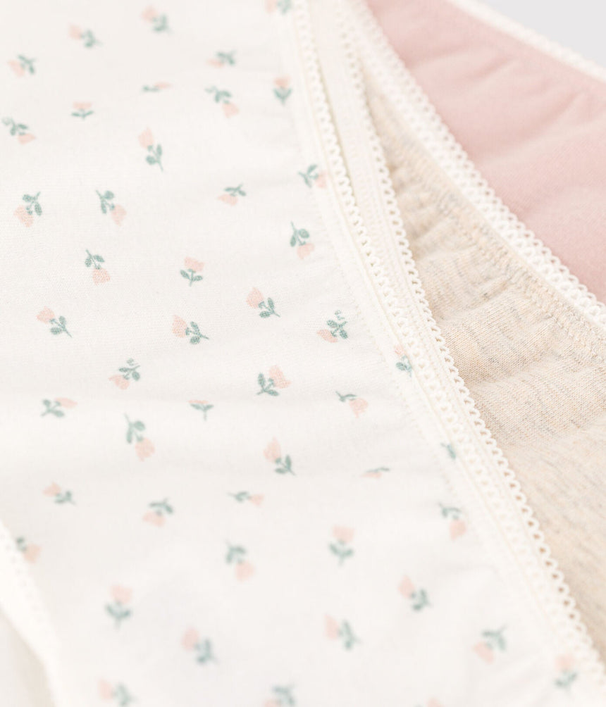 CHILDREN'S COTTON AND ELASTANE HIPSTERS - 3-PACK