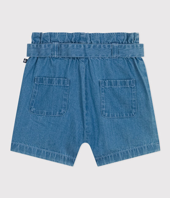 GIRLS LIGHT DENIM SHORTS