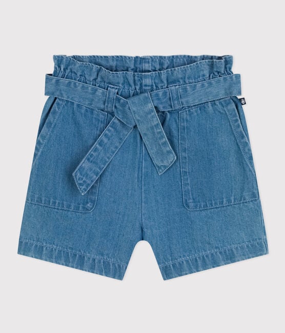 GIRLS LIGHT DENIM SHORTS