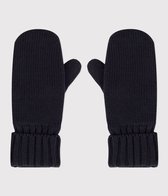 CHILDREN'S KNITTED POLAR FLEECE-LINED MITTENS