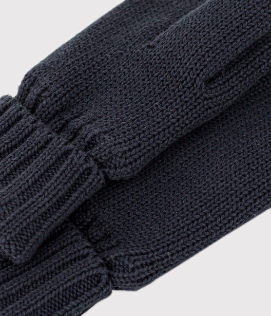 CHILDREN'S KNITTED POLAR FLEECE-LINED MITTENS