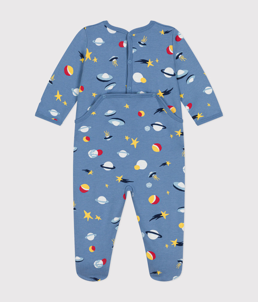 BABIES' BRUSHED FLEECE SPACE PRINT PYJAMAS