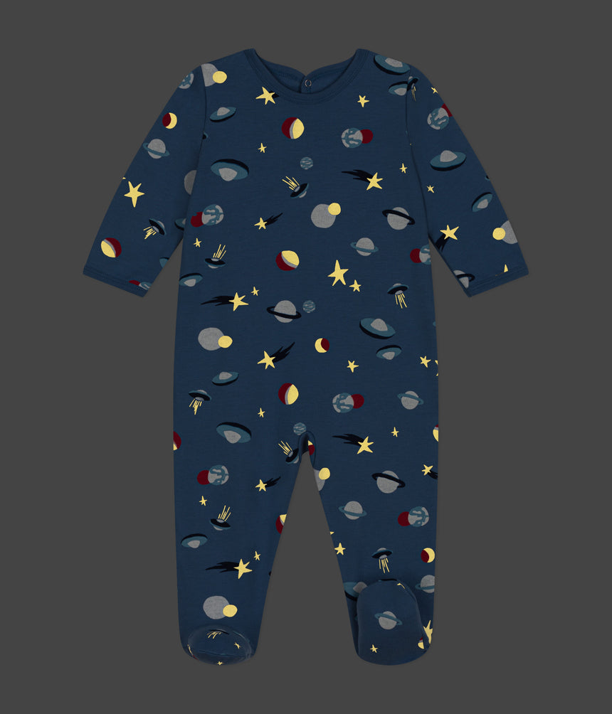 BABIES' BRUSHED FLEECE SPACE PRINT PYJAMAS