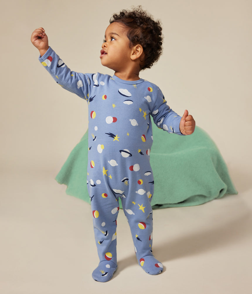 BABIES' BRUSHED FLEECE SPACE PRINT PYJAMAS