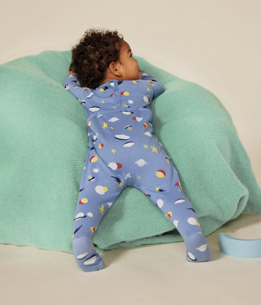 BABIES' BRUSHED FLEECE SPACE PRINT PYJAMAS