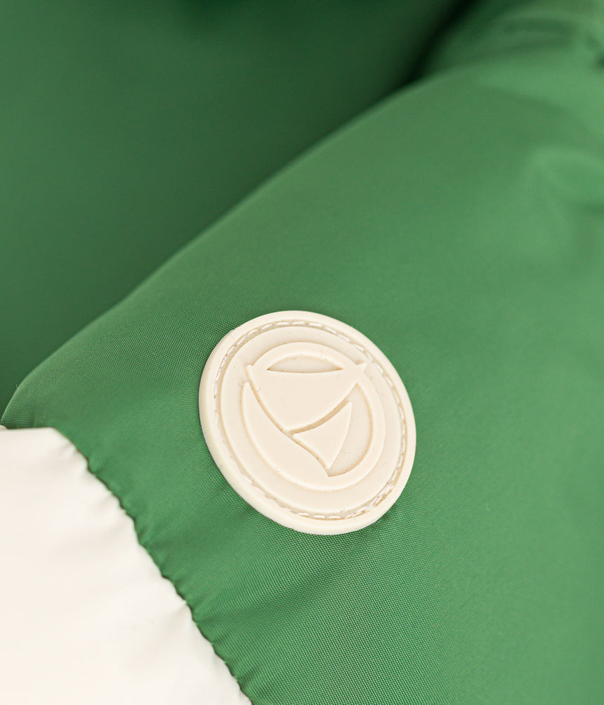 BABIES' COLOURBLOCK HOODED PUFFER JACKET