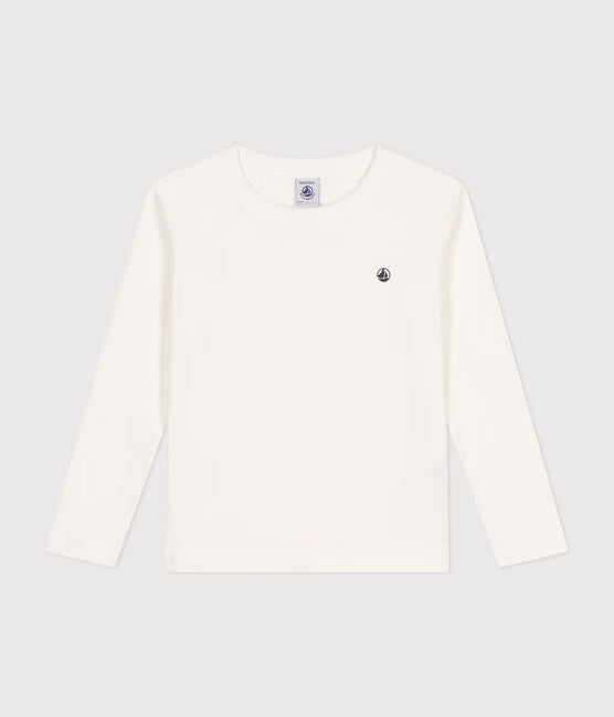 LONG-SLEEVED RIBBED T-SHIRT FOR GIRLS AND BOYS