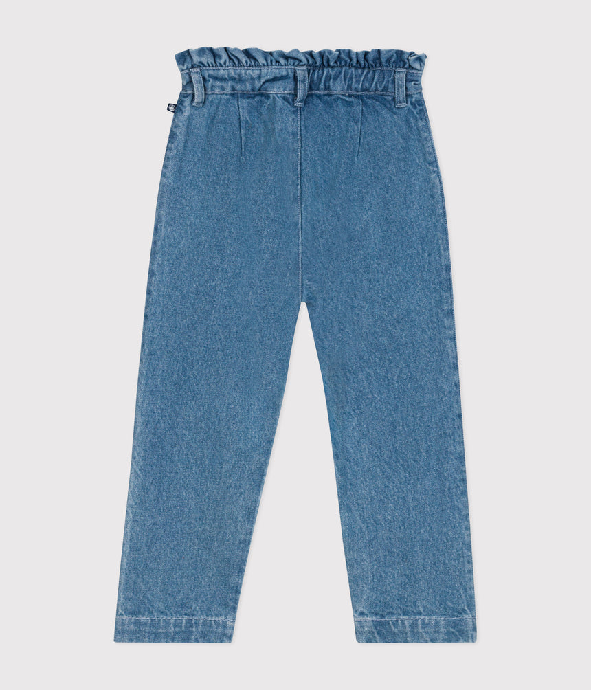 GIRLS' STRAIGHT DENIM TROUSERS