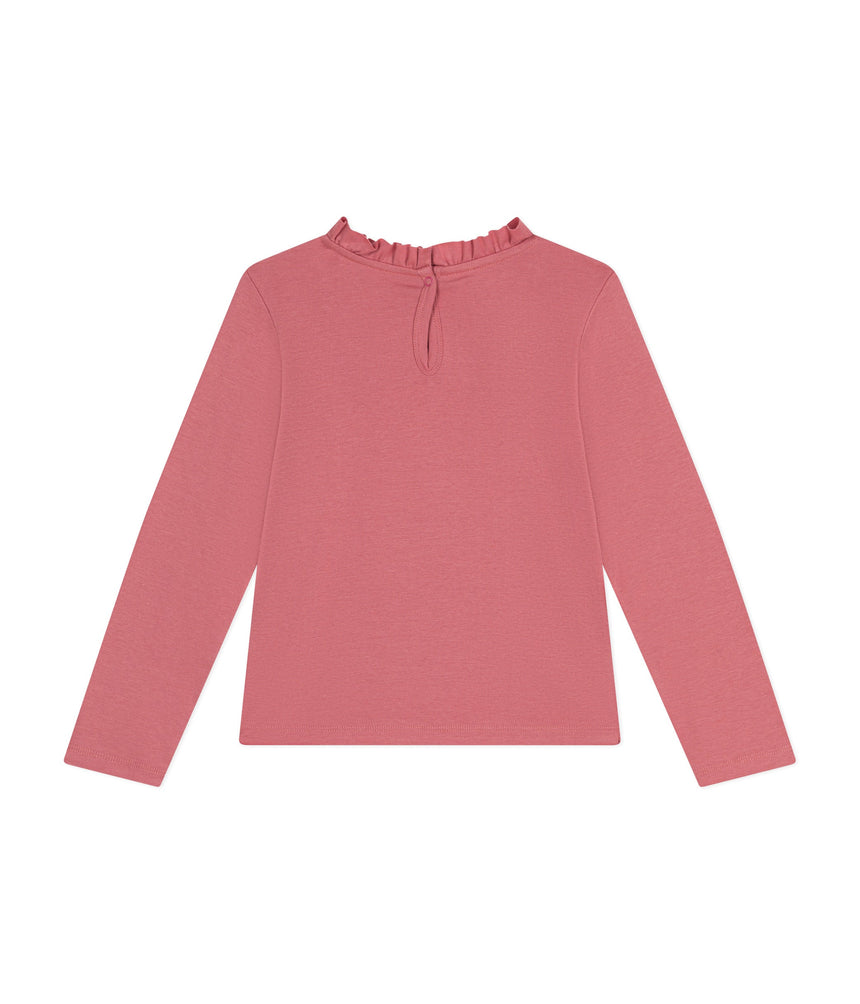GIRLS LONG-SLEEVED RIBBED T-SHIRT