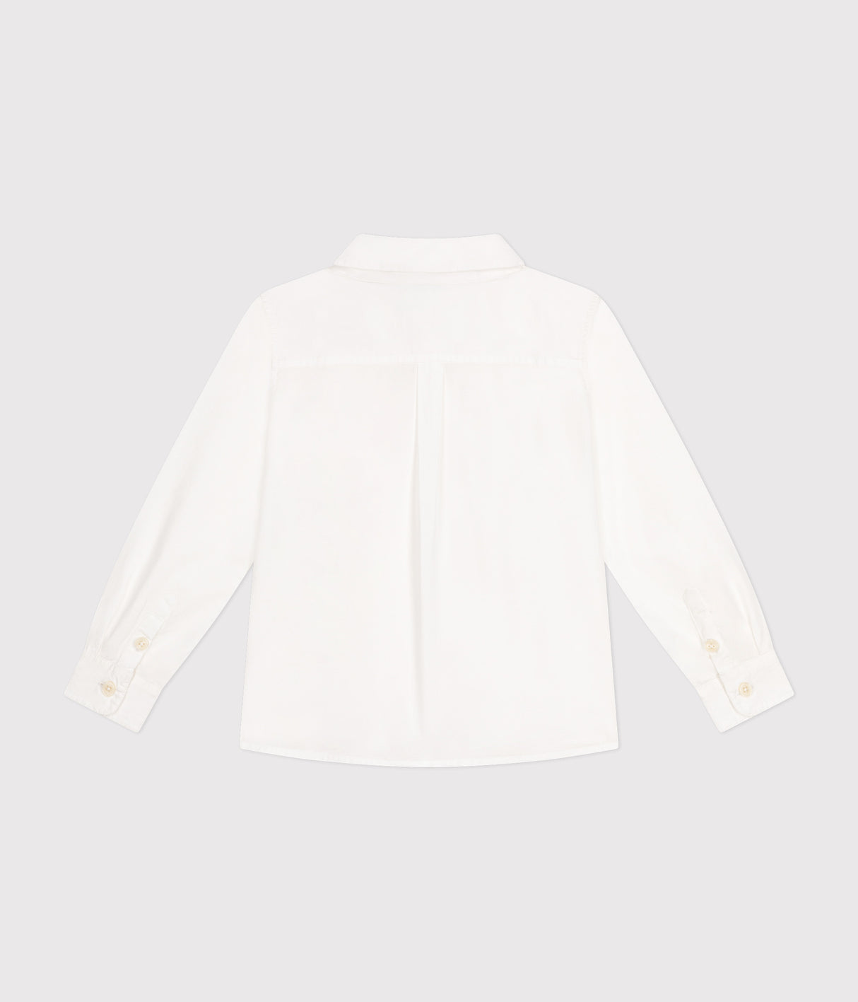 CHILDREN'S LONG-SLEEVED PLAIN COTTON SHIRT