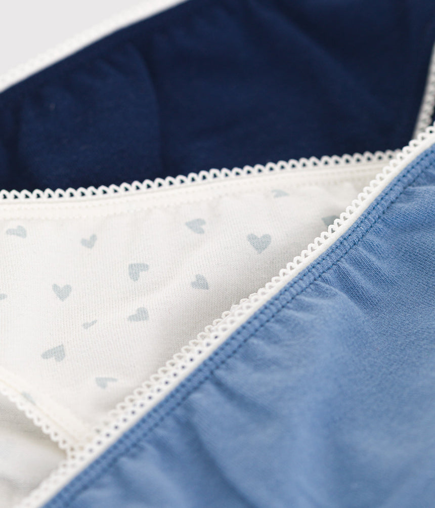 CHILDREN'S COTTON AND ELASTANE KNICKERS - 3-PACK