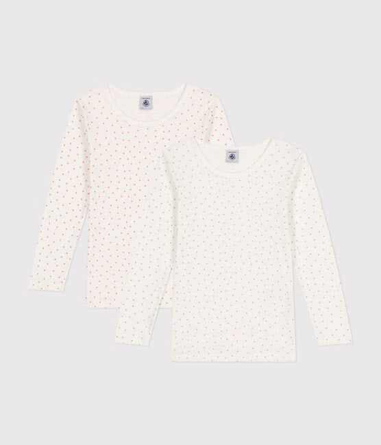 GIRLS HEART LONG-SLEEVED COTTON T-SHIRTS-2-PACK