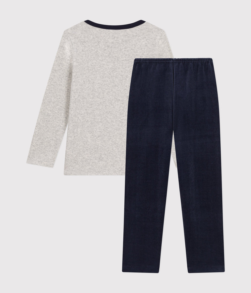 CHILDREN'S PLAIN VELOUR PYJAMAS