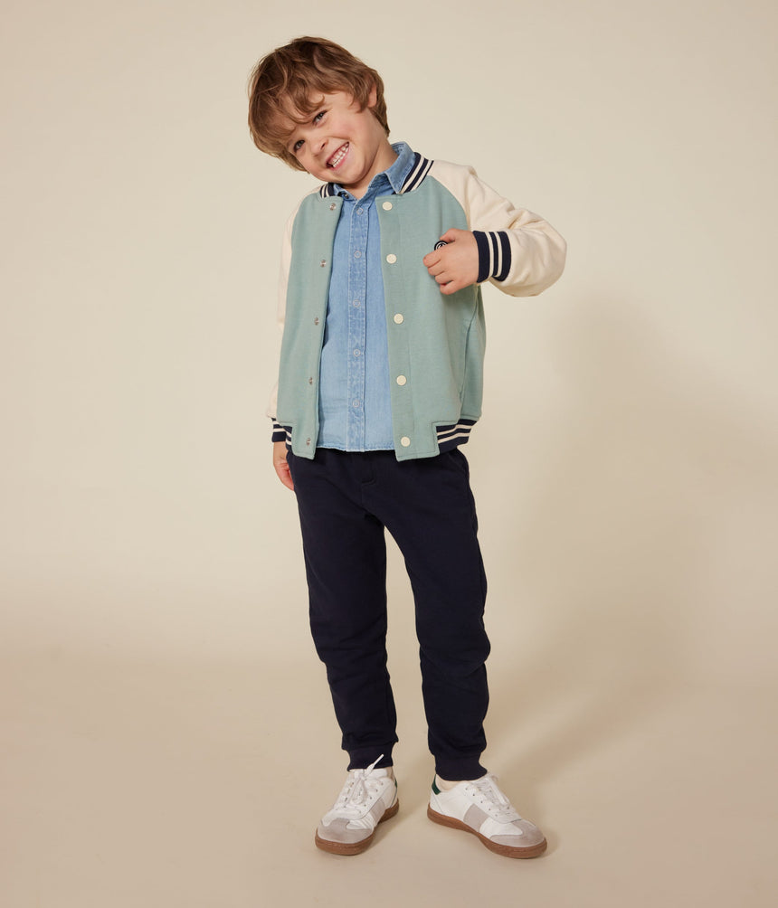BOYS' FLEECE BASEBALL JACKET