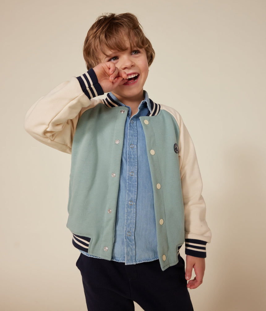 BOYS' FLEECE BASEBALL JACKET