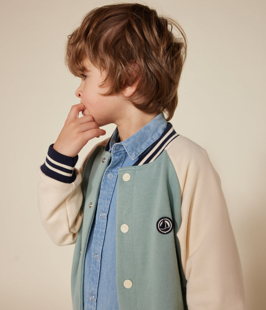 BOYS' FLEECE BASEBALL JACKET