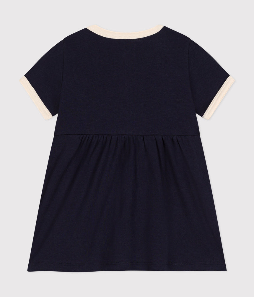 BABIES' COTTON SHORT-SLEEVED DRESS
