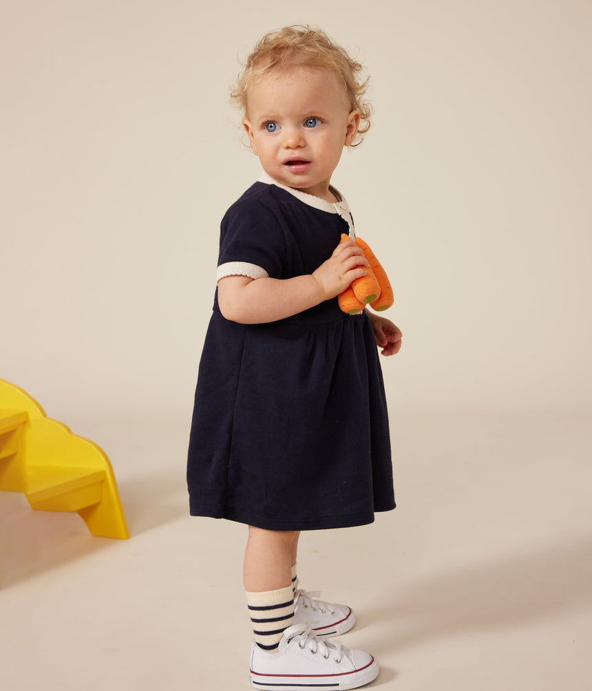 BABIES' COTTON SHORT-SLEEVED DRESS