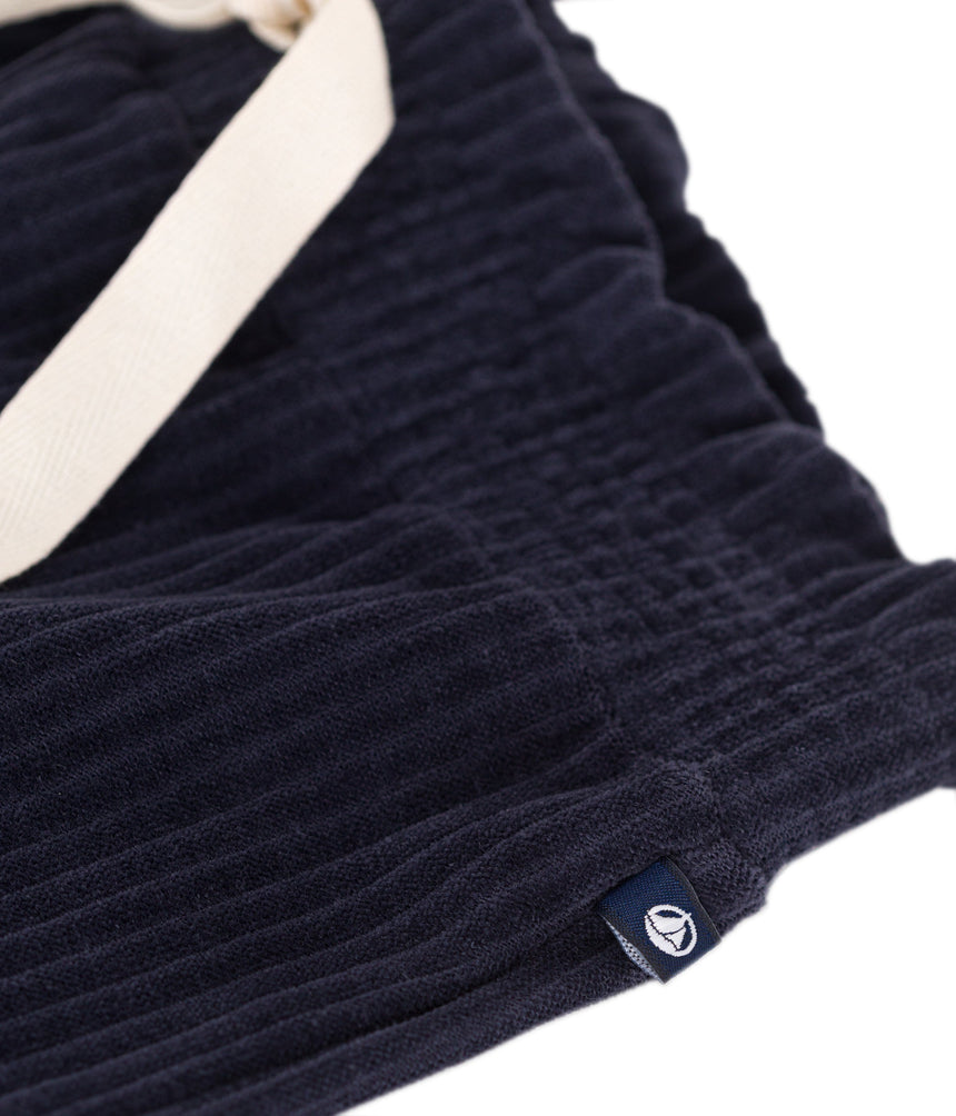 GIRLS' WIDE-LEG FINE VELOUR TROUSERS