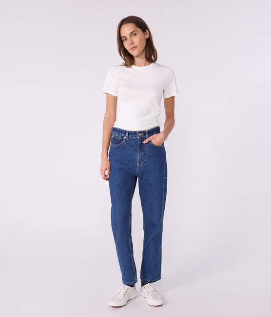 WOMENS SHORT-SLEEVED RIB KNIT ICONIC COCOTTE T-SHIRT