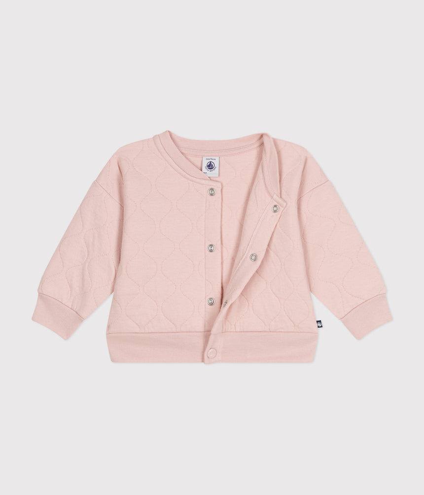 BABIES' QUILTED TUBE KNIT BASEBALL JACKET
