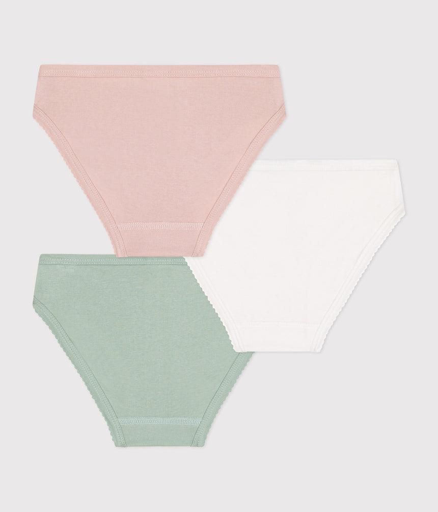 CHILDREN'S PLAIN COTTON KNICKERS - 3-PACK
