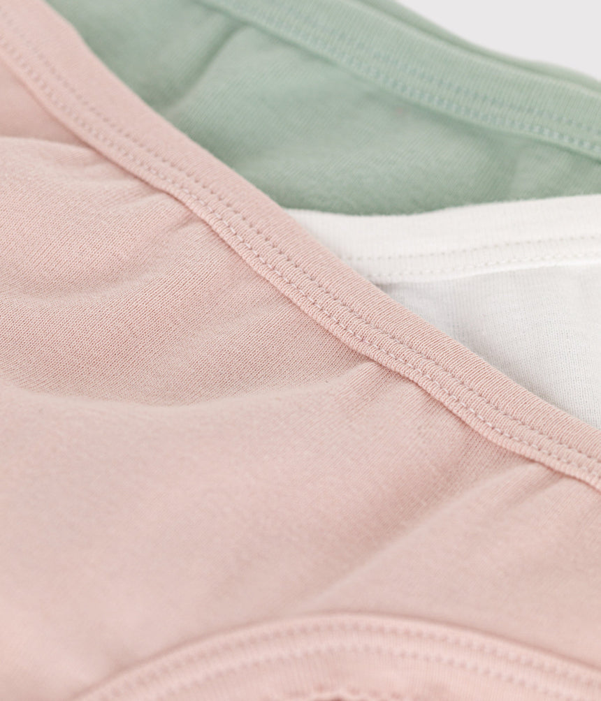 CHILDREN'S PLAIN COTTON KNICKERS - 3-PACK