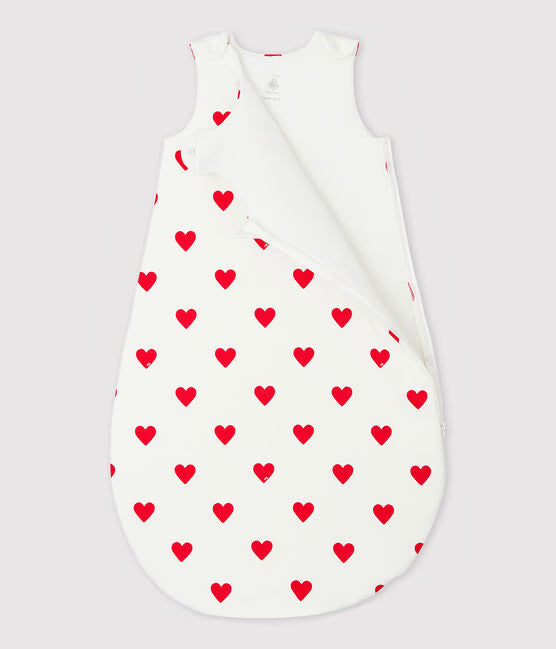 BABIES' 2 TOG HEART-PATTERNED COTTON SLEEPING BAG