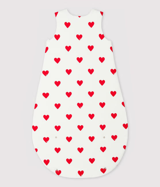 BABIES' 2 TOG HEART-PATTERNED COTTON SLEEPING BAG