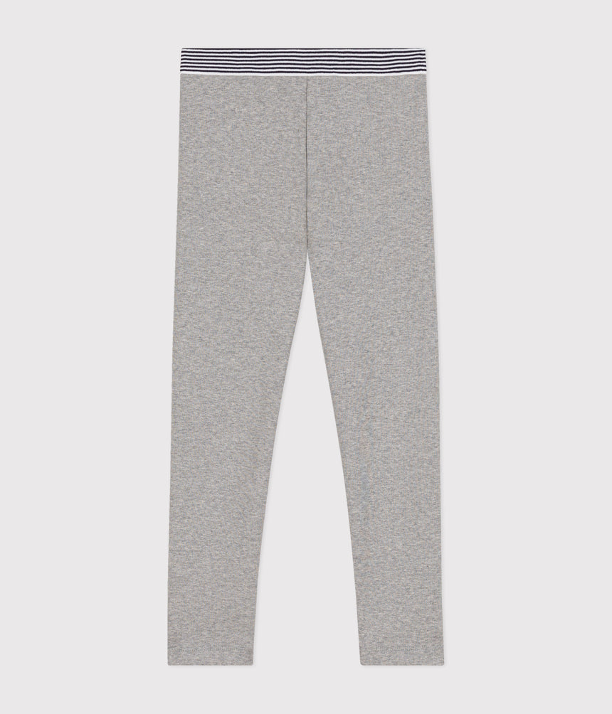 CHILDREN'S LEGGING-STYLE PLAIN COTTON TROUSERS