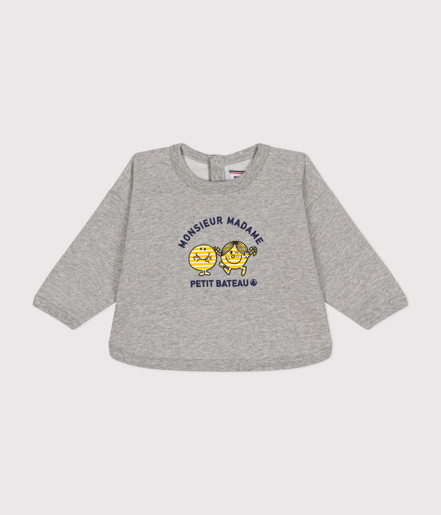 BABIES' FLEECE MR. MEN AND LITTLE MISS SWEATSHIRT