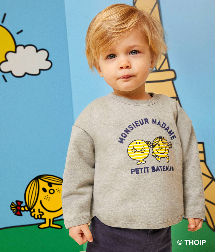 BABIES' FLEECE MR. MEN AND LITTLE MISS SWEATSHIRT