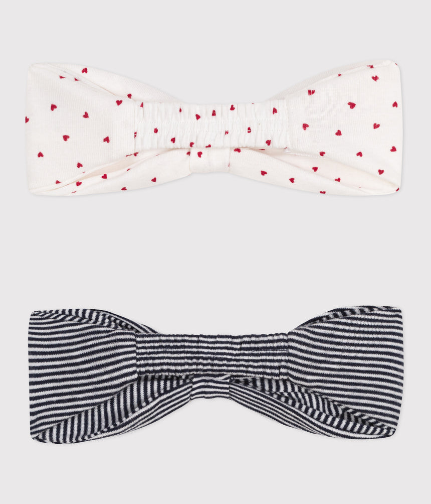 SET OF 2 ICONIC BABY COTTON HEADBANDS