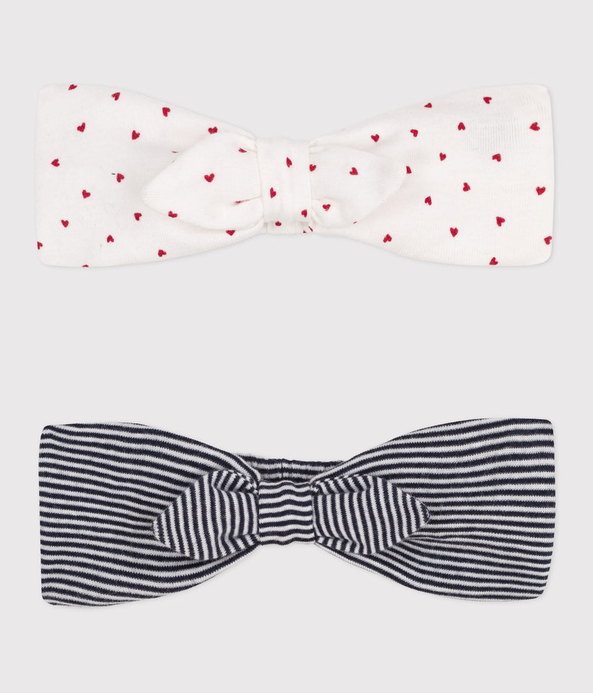 SET OF 2 ICONIC BABY COTTON HEADBANDS