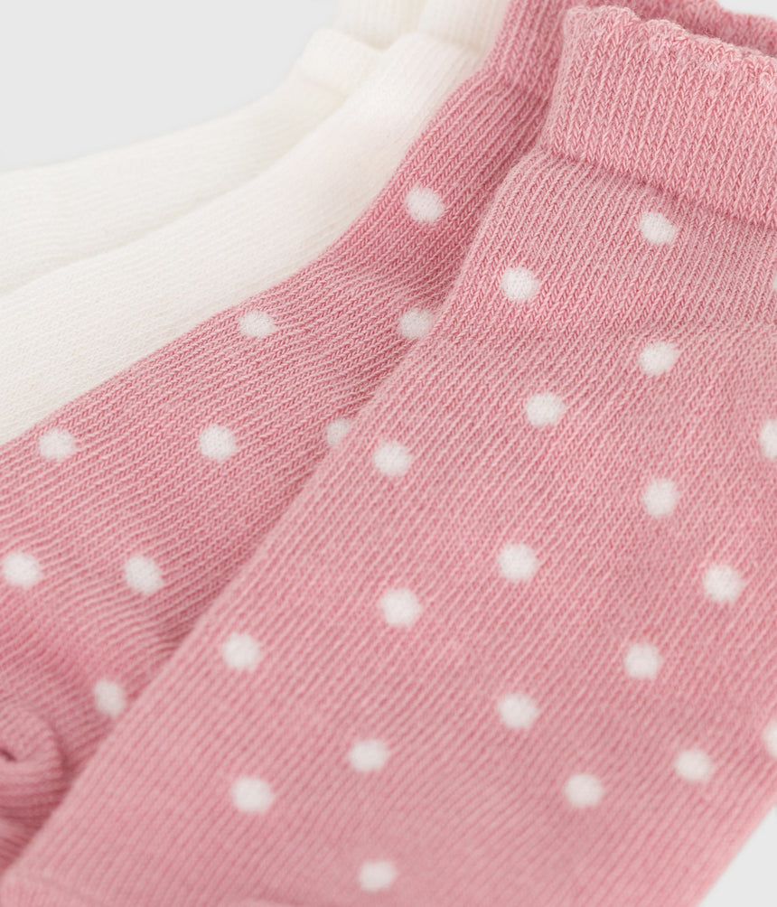 PARIS OF GIRL SPOTTY COTTON SOCKS -2-PACK