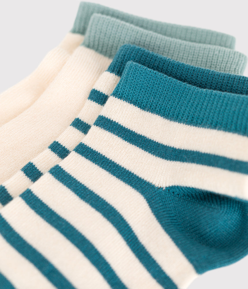 PAIRS OF CHILDREN STRIPY COTTON SOCKS -2-PACK