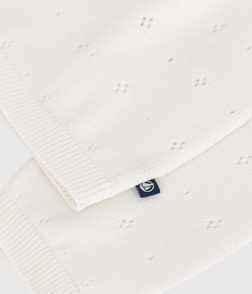 CHILDREN'S COTTON CARDIGAN WITH A DECORATIVE STITCH PATTERN