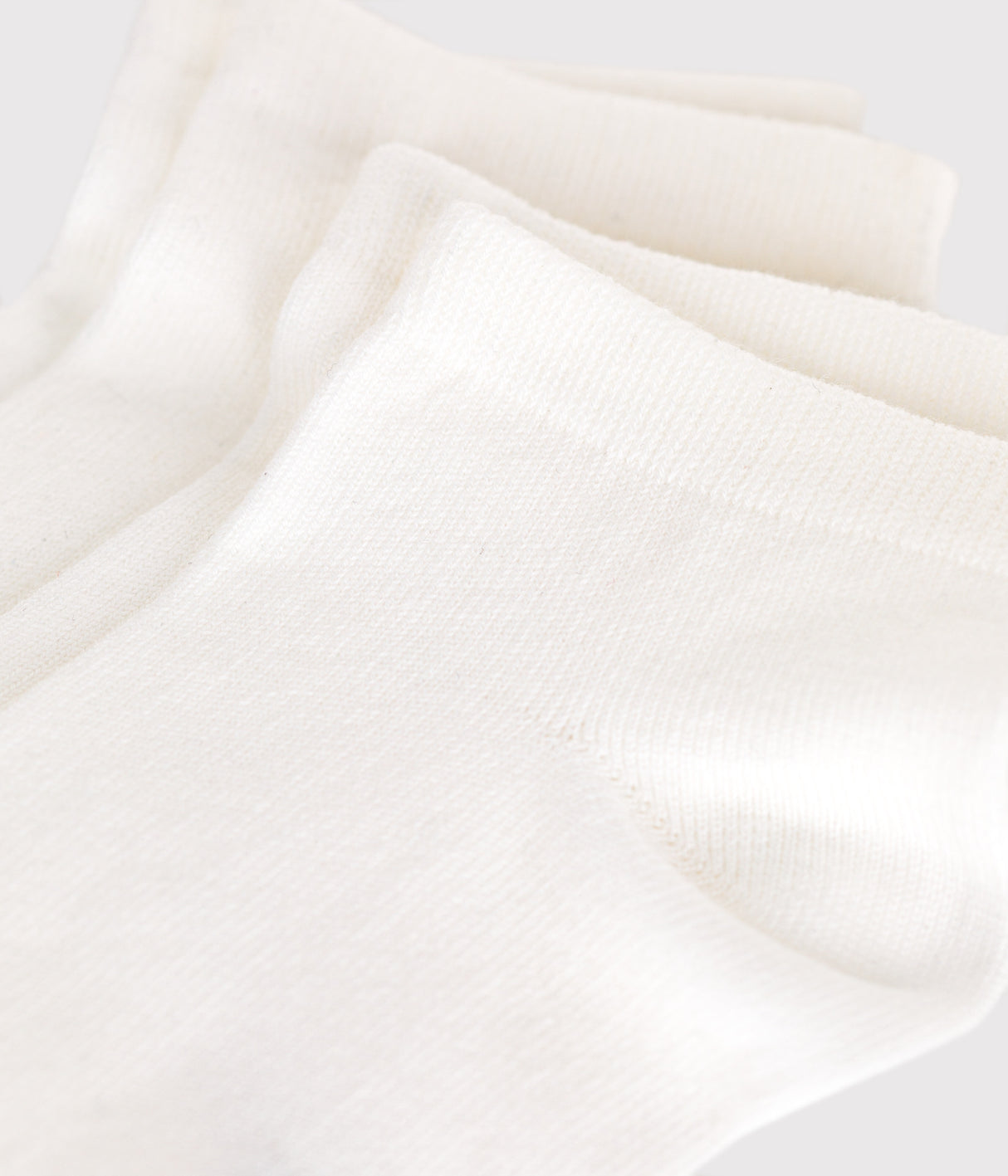2 PAIRS OF PLAIN WHITE COTTON CHILDREN'S SOCKS